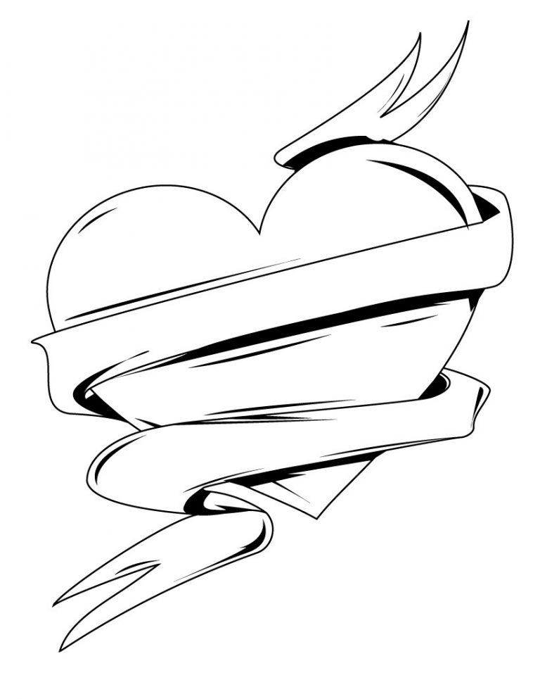 Free Printable Printable Heart Coloring Pages Free Printable Printable Heart Coloring Pages