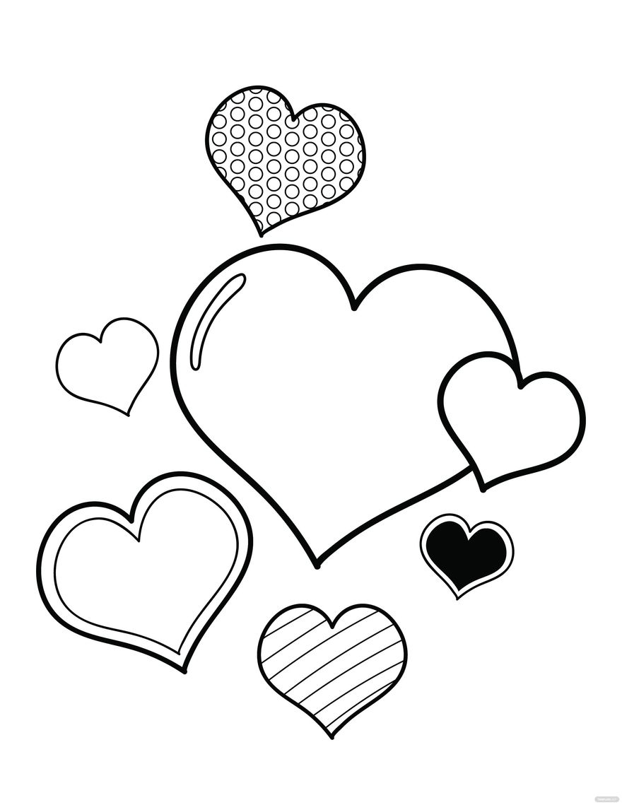 Free Printable Heart Coloring Pages Free Printable Heart Coloring Pages