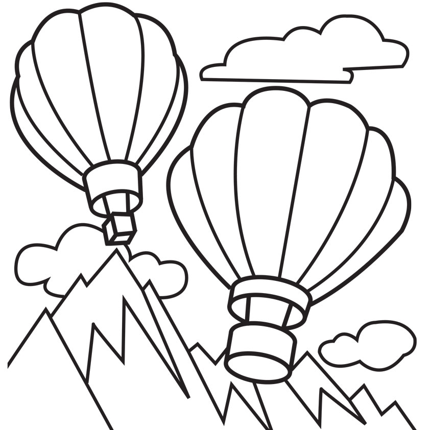 Free Printable Hot Air Balloon Coloring Pages For Kids Free Printable Hot Air Balloon Coloring Pages For Kids