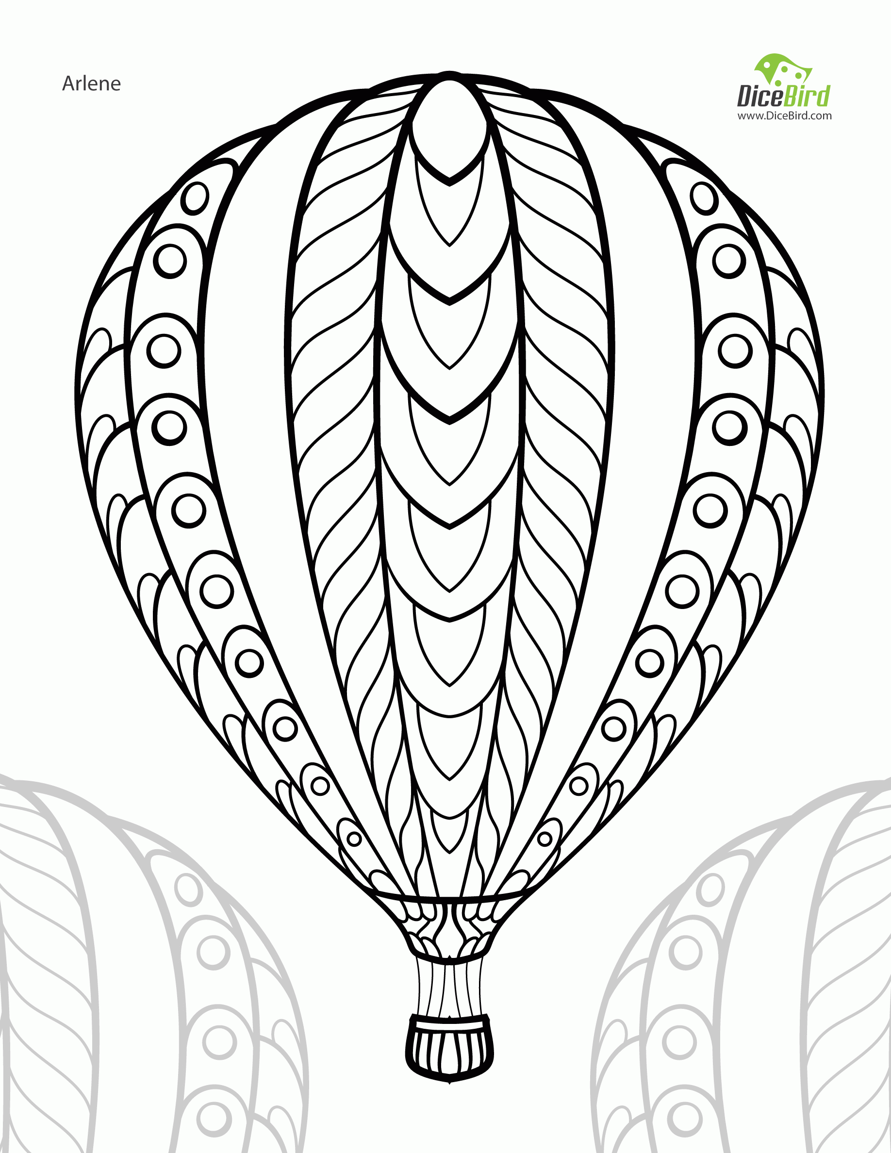Free Printable Hot Air Balloon Coloring Pages Printable Templates
