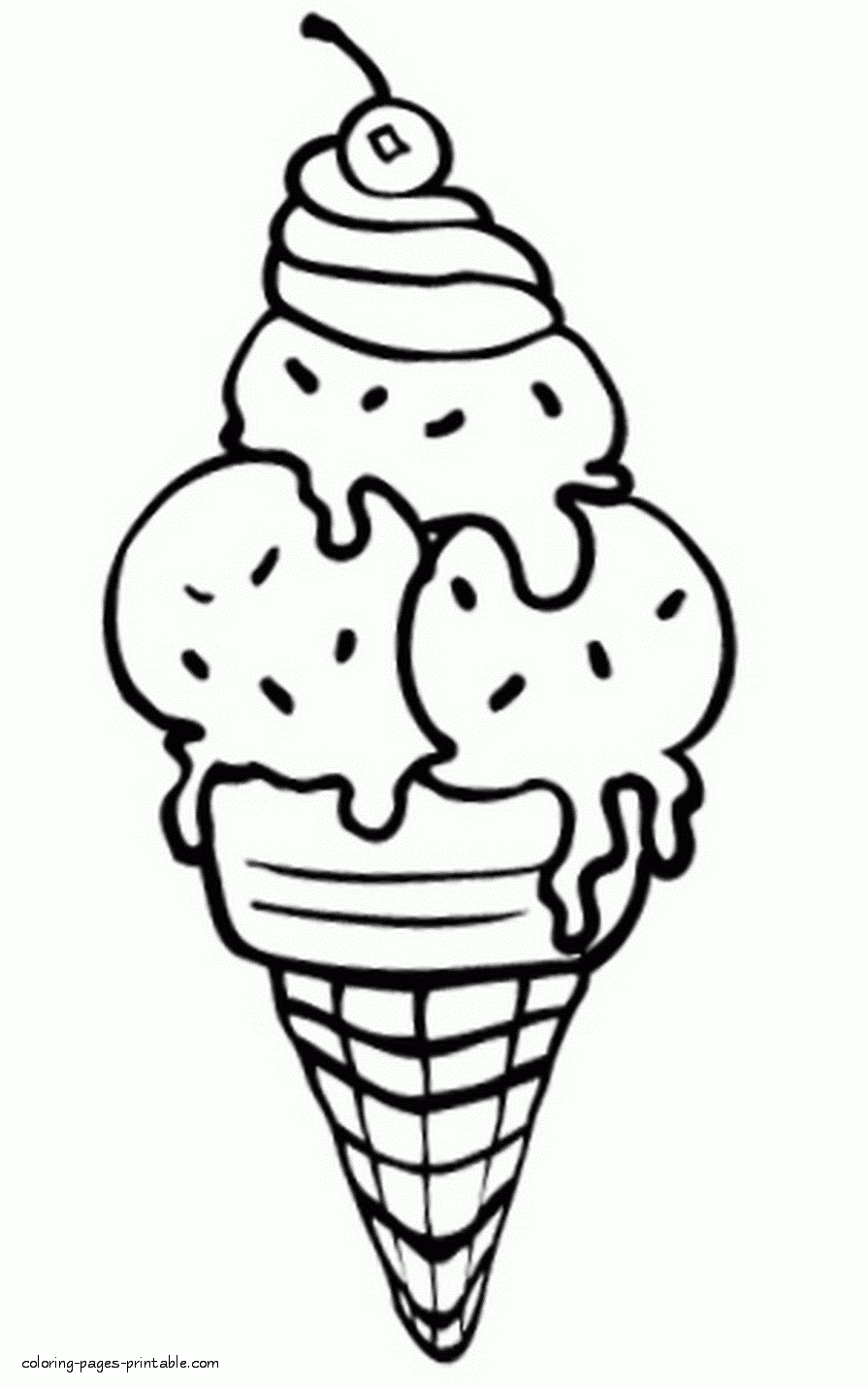 Free Printable Ice Cream Coloring Pages Delicious Ice Cream Cone Free Printable Ice Cream Coloring Pages Delicious Ice Cream Cone