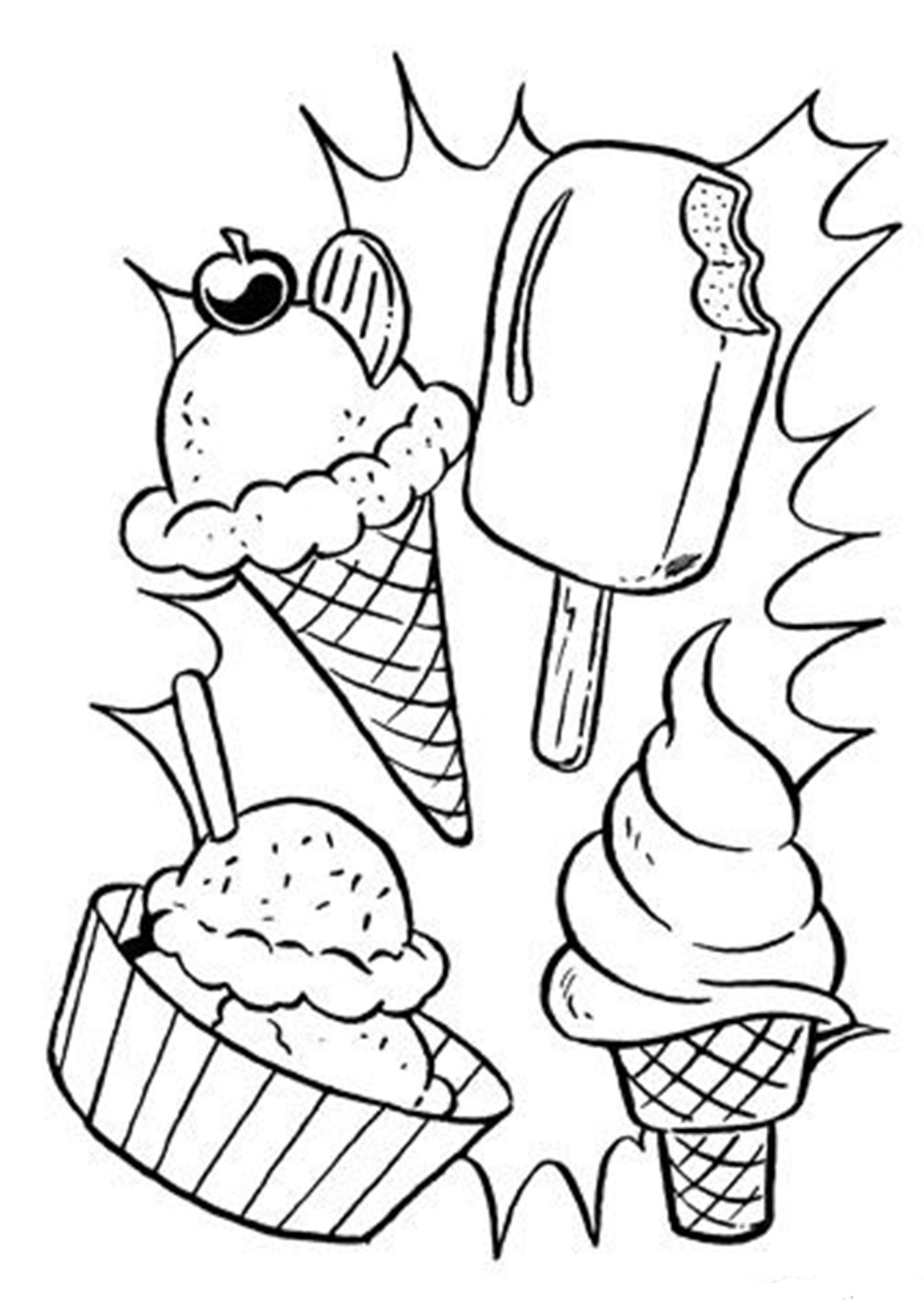 Free Printable Ice Cream Coloring Pages