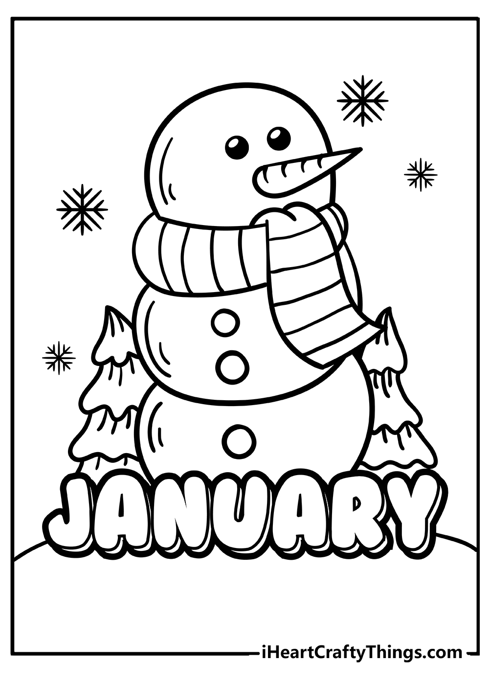Free Printable January Coloring Pages Prntbl Concejomunicipaldechinu