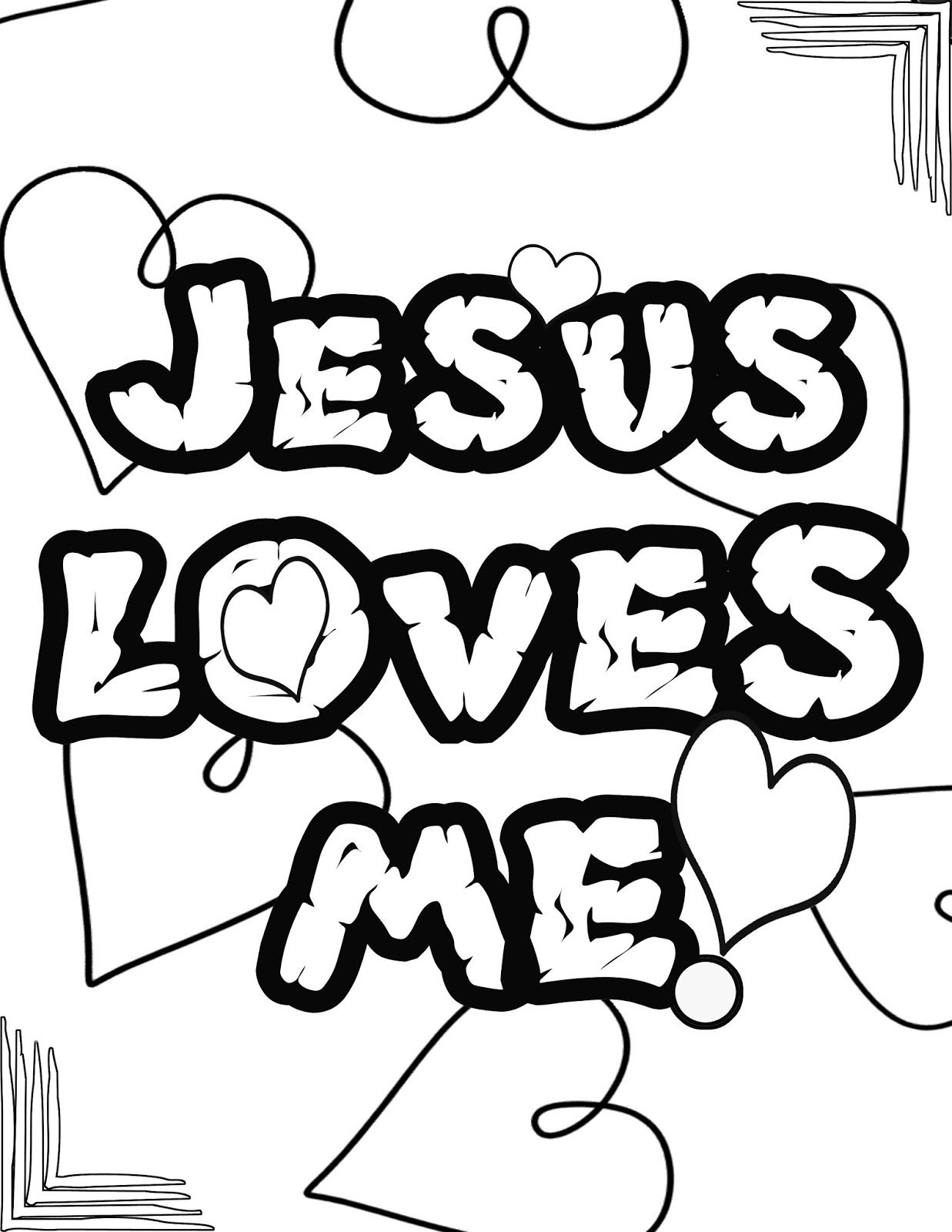 Free Printable Jesus Loves Me Coloring Pages Dejanato