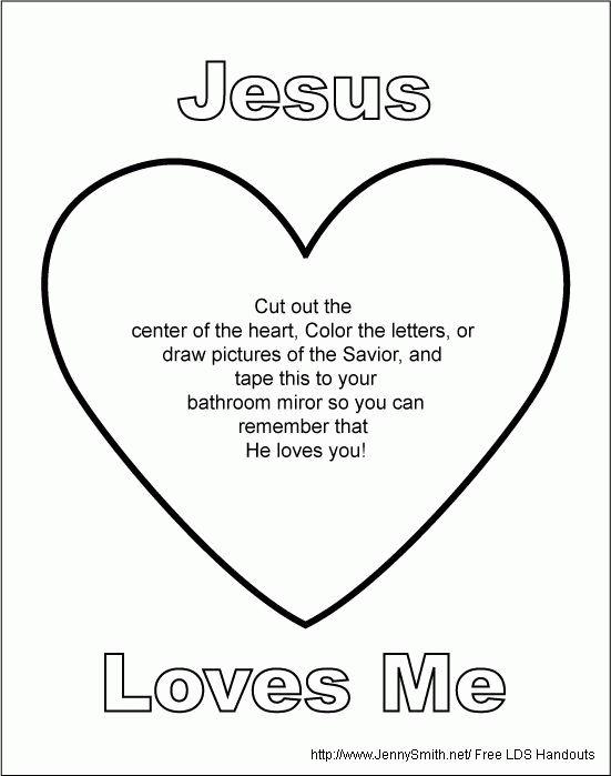Free Printable Jesus Loves Me Coloring Pages