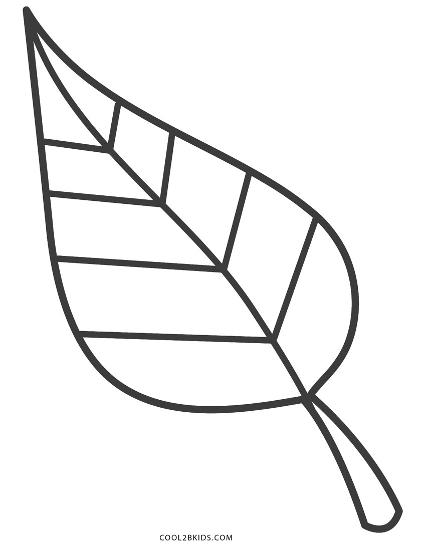 Free Printable Leaf Coloring Page