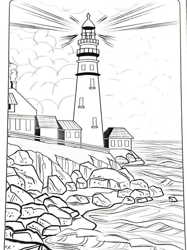 Free Printable Lighthouse Coloring Pages Printable Word Searches Free Printable Lighthouse Coloring Pages Printable Word Searches