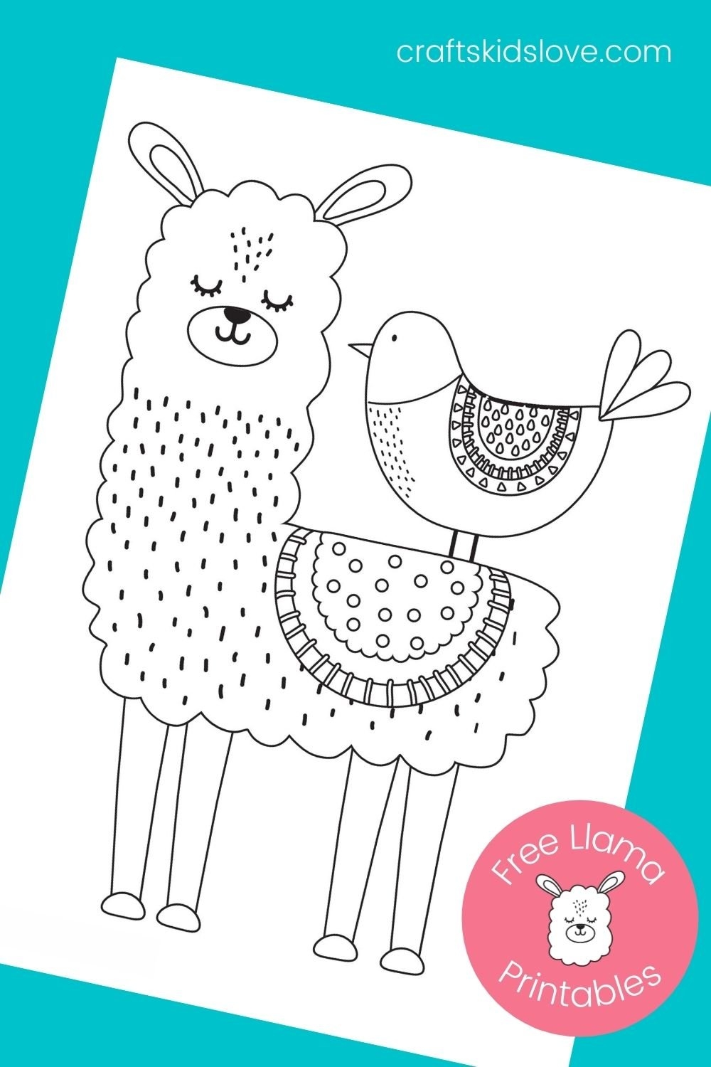 Free Printable Llama Coloring Pages Crafts Kids Love Free Printable Llama Coloring Pages Crafts Kids Love