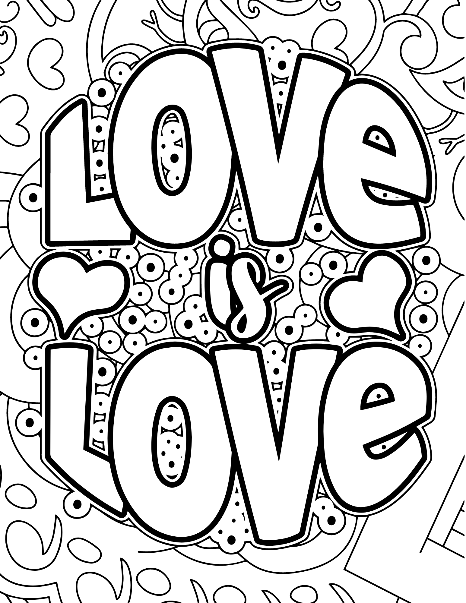 Free Printable Love Coloring Pages Free Printable Love Coloring Pages