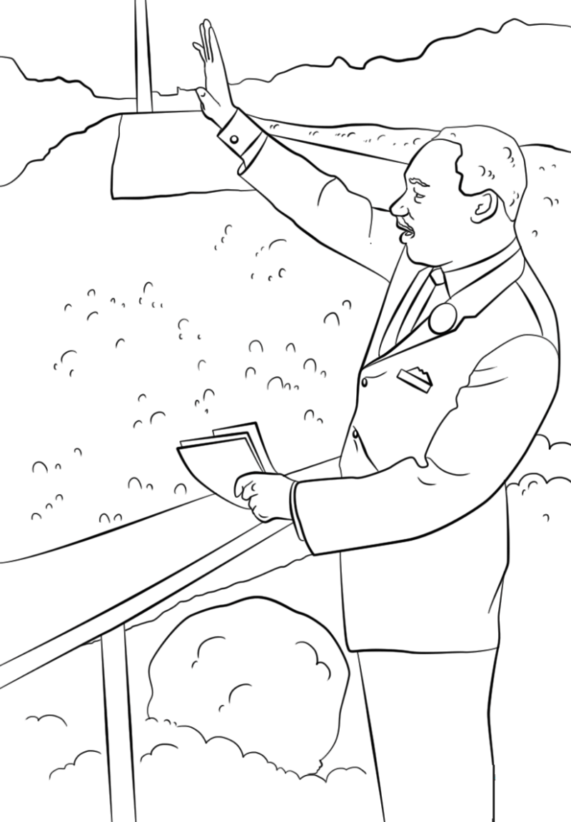 Free Printable Martin Luther King Jr Day MLK Day Coloring Pages