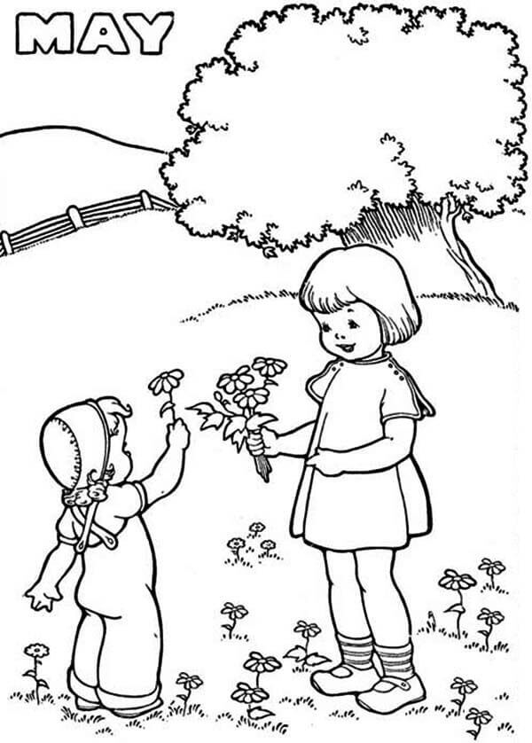 Free Printable May Day Coloring Pages Free Printable May Day Coloring Pages