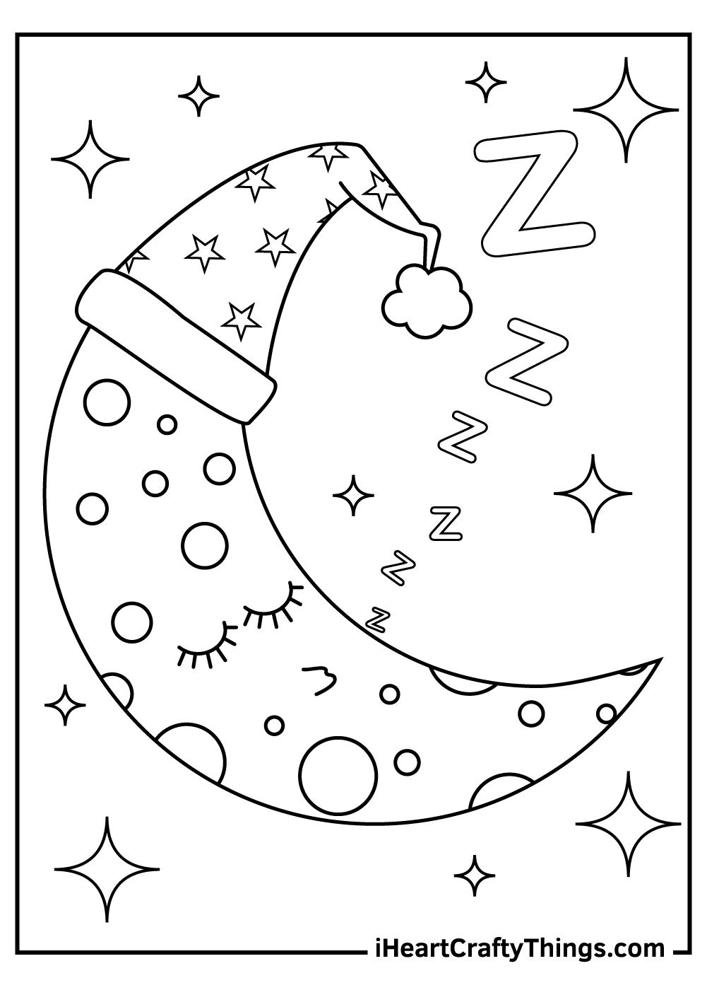 Free Printable Moon Coloring Pages