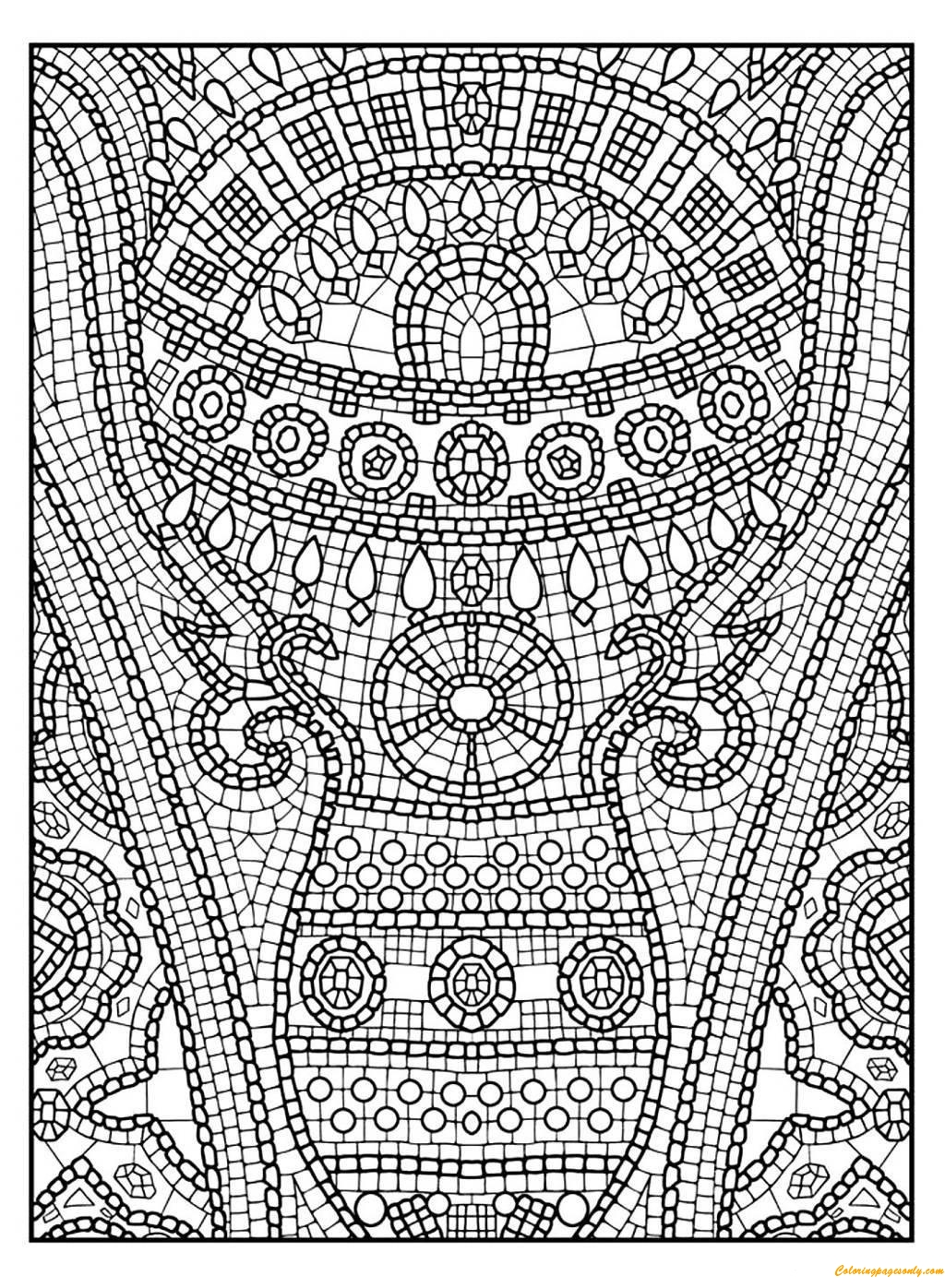 Printable Mosaic Coloring Pages