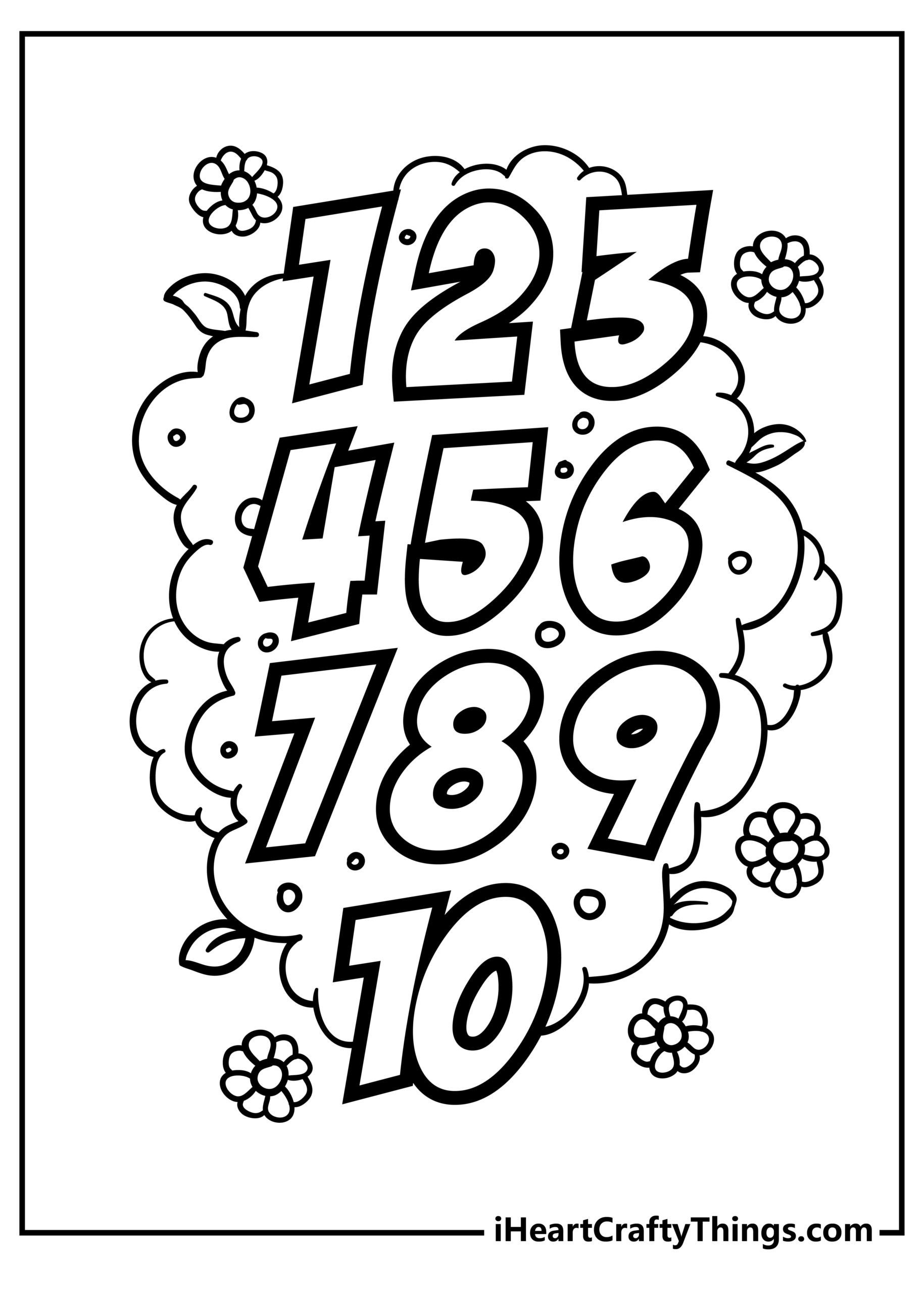 Free Printable Number Coloring Pages Free Printable Number Coloring Pages