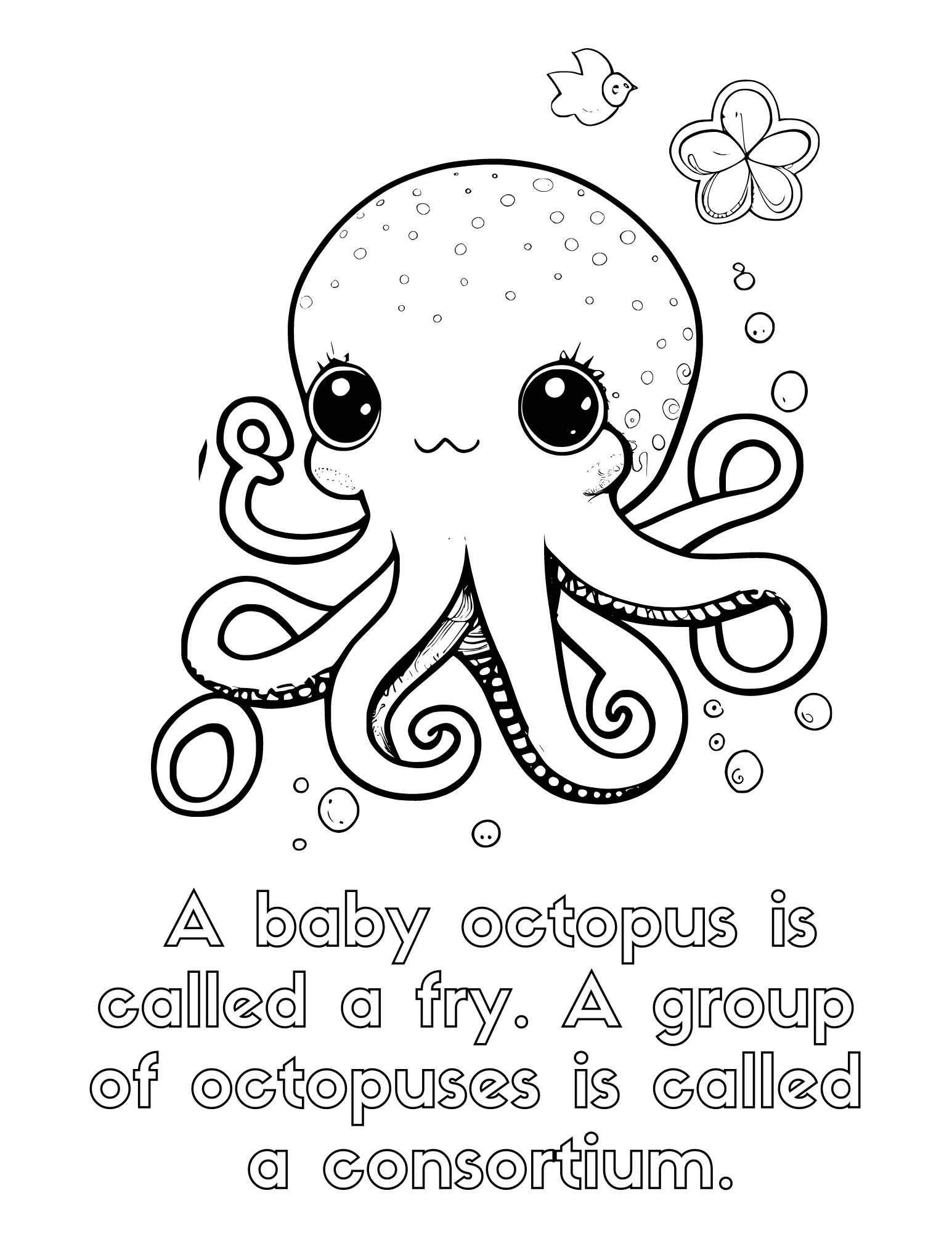 Printable Octopus Coloring Pages