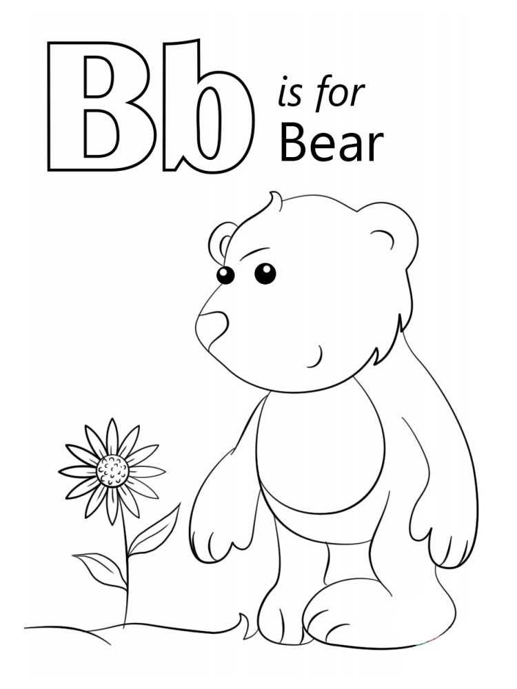Letter B Printable Coloring Pages Letter B Printable Coloring Pages