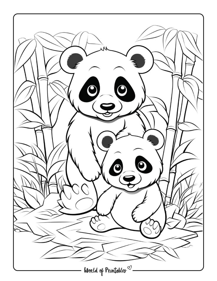 Free Printable Panda Coloring Pages Free Printable Panda Coloring Pages