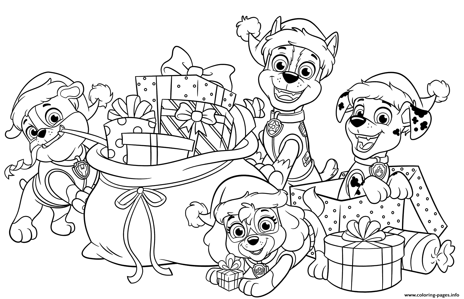 Free Printable Paw Patrol Christmas Coloring Pages Free Printable Paw Patrol Christmas Coloring Pages