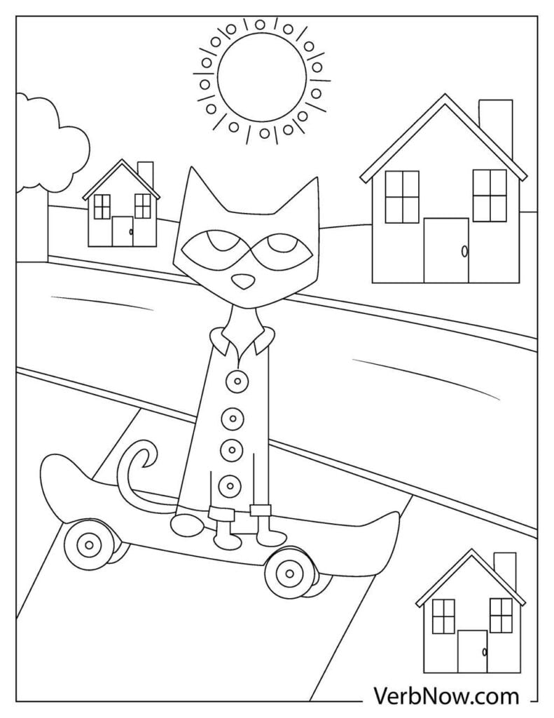 Free Printable Pete The Cat Coloring Pages Printable Templates By Nora