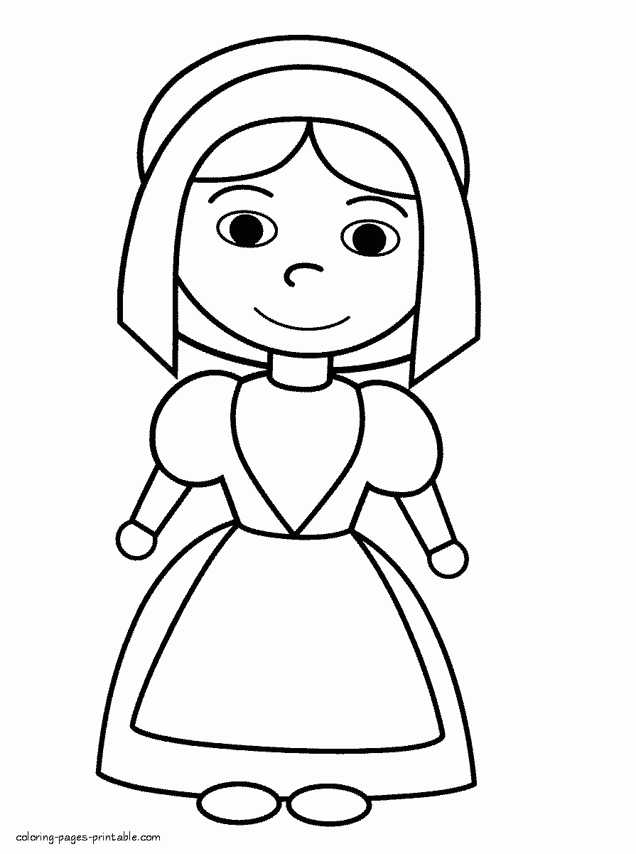 Free Printable Pilgrim Coloring Pages Free Printable Pilgrim Coloring Pages