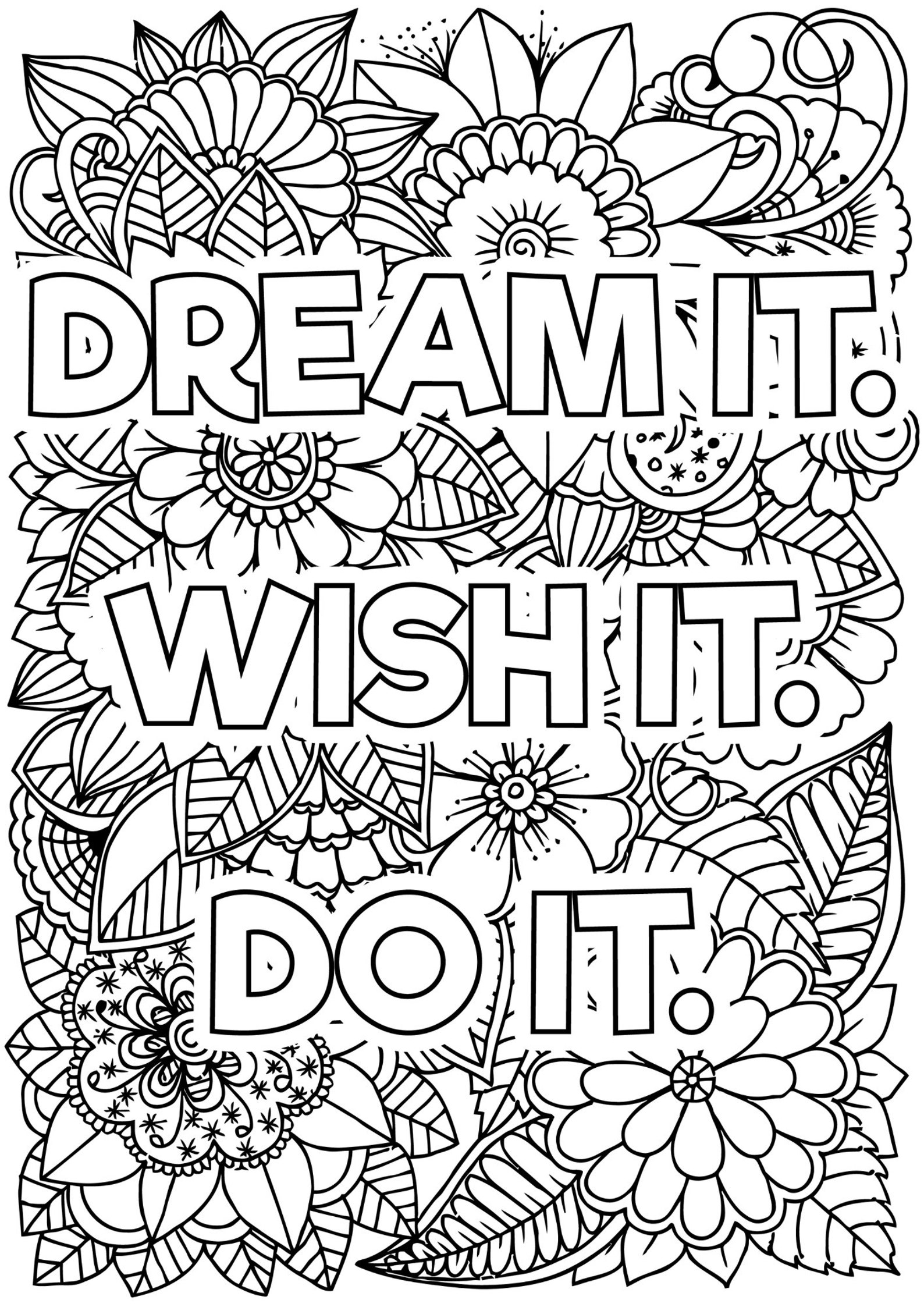 Free Printable Positive Quotes Coloring Pages Free Printable Positive Quotes Coloring Pages