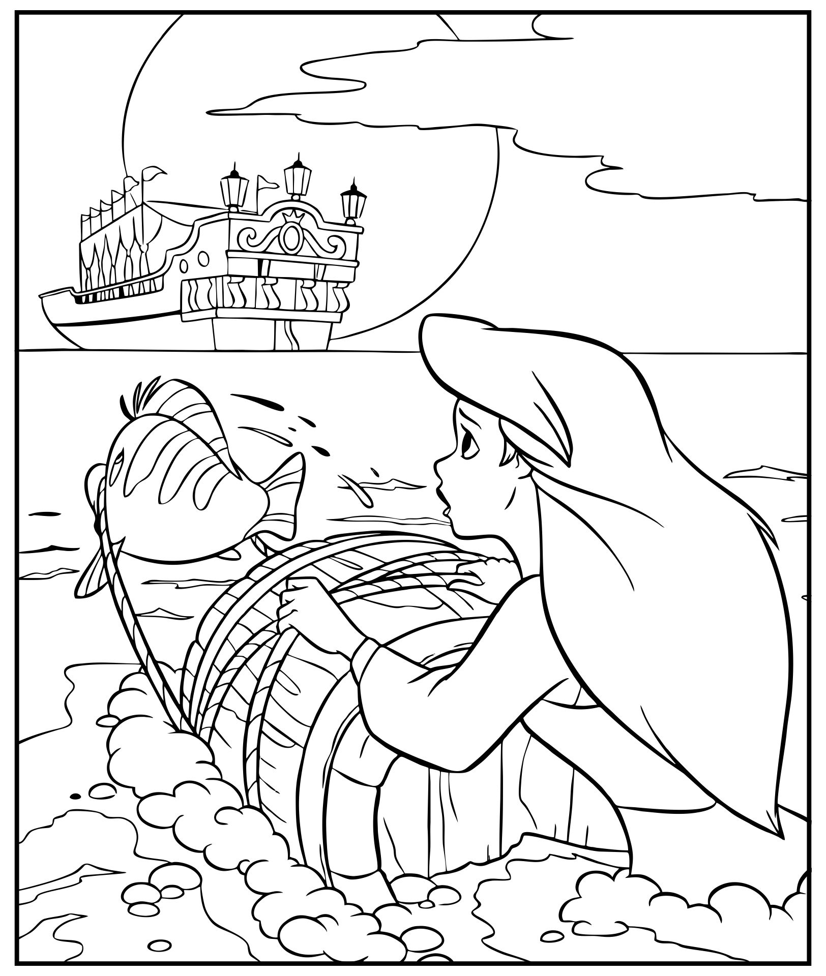 Free Printable Princess Ariel Coloring Pages