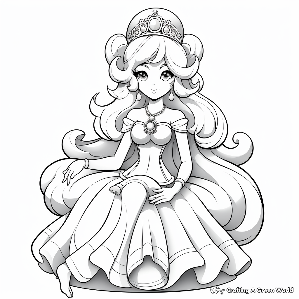 Free Printable Princess Peach Coloring Pages Free Printable Princess Peach Coloring Pages