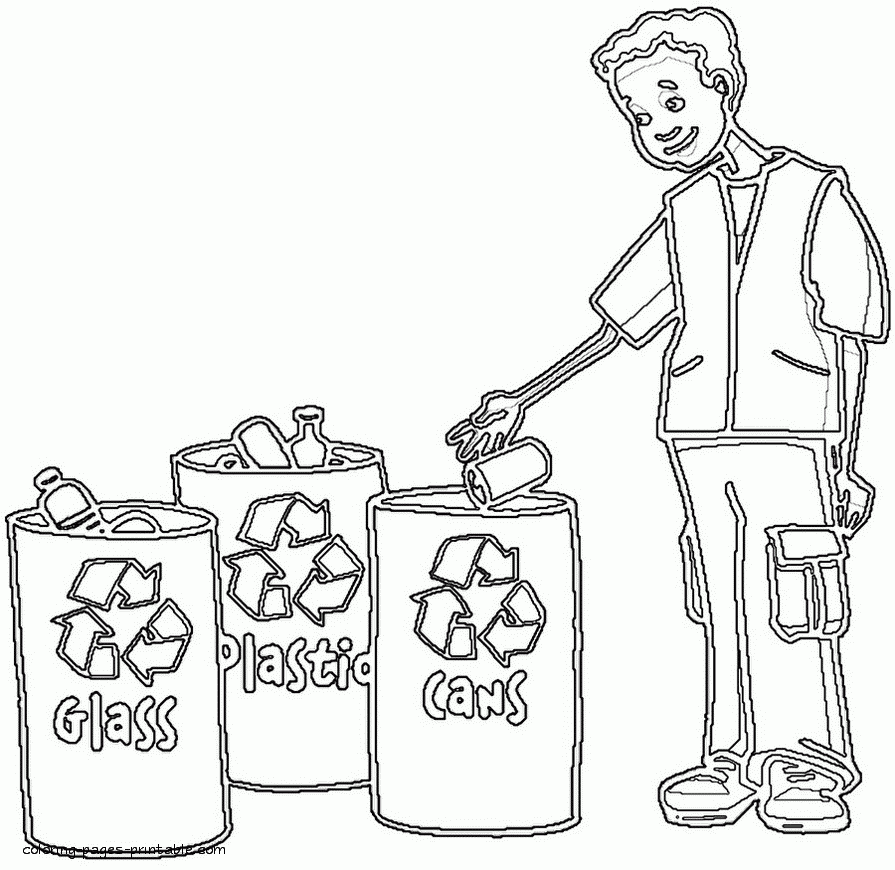 Free Printable Recycling Coloring Pages Free Printable Recycling Coloring Pages