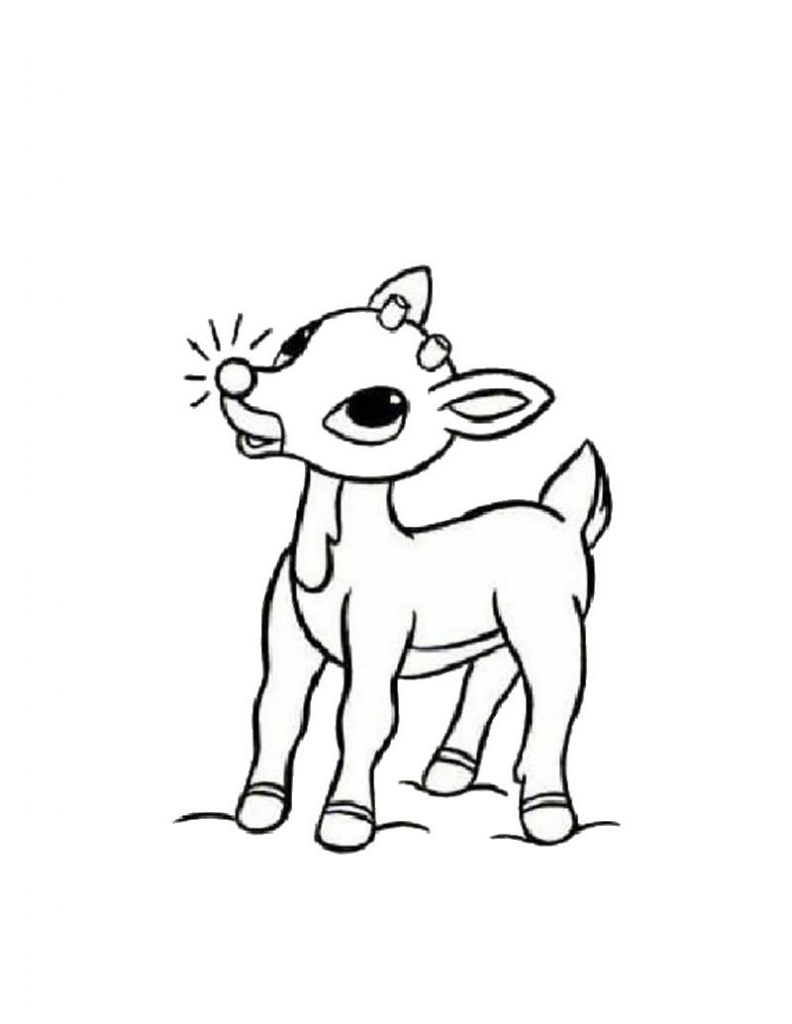 Free Printable Reindeer Coloring Pages Free Printable Reindeer Coloring Pages