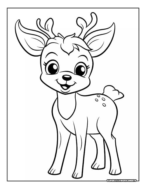 Printable Coloring Pages Of Reindeer Printable Coloring Pages Of Reindeer