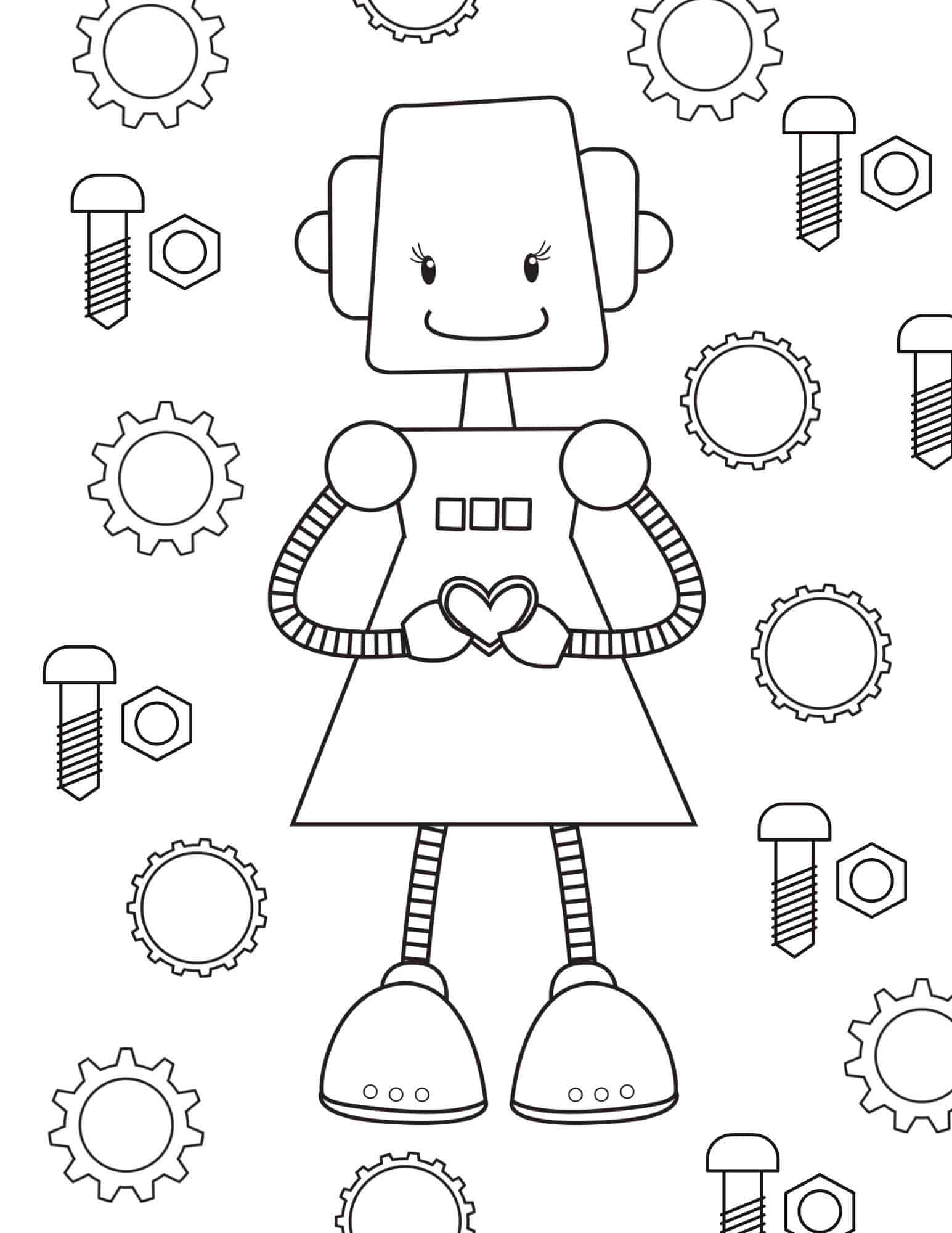 Free Printable Robot Coloring Pages Boy And Girl Robots Free Printable Robot Coloring Pages Boy And Girl Robots