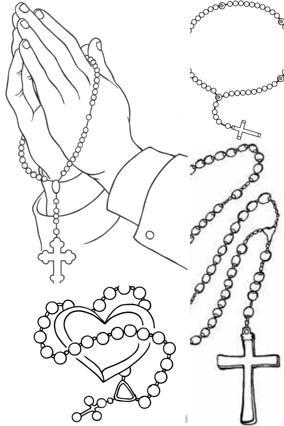 Free Printable Rosary Coloring Pages Free Printable Rosary Coloring Pages