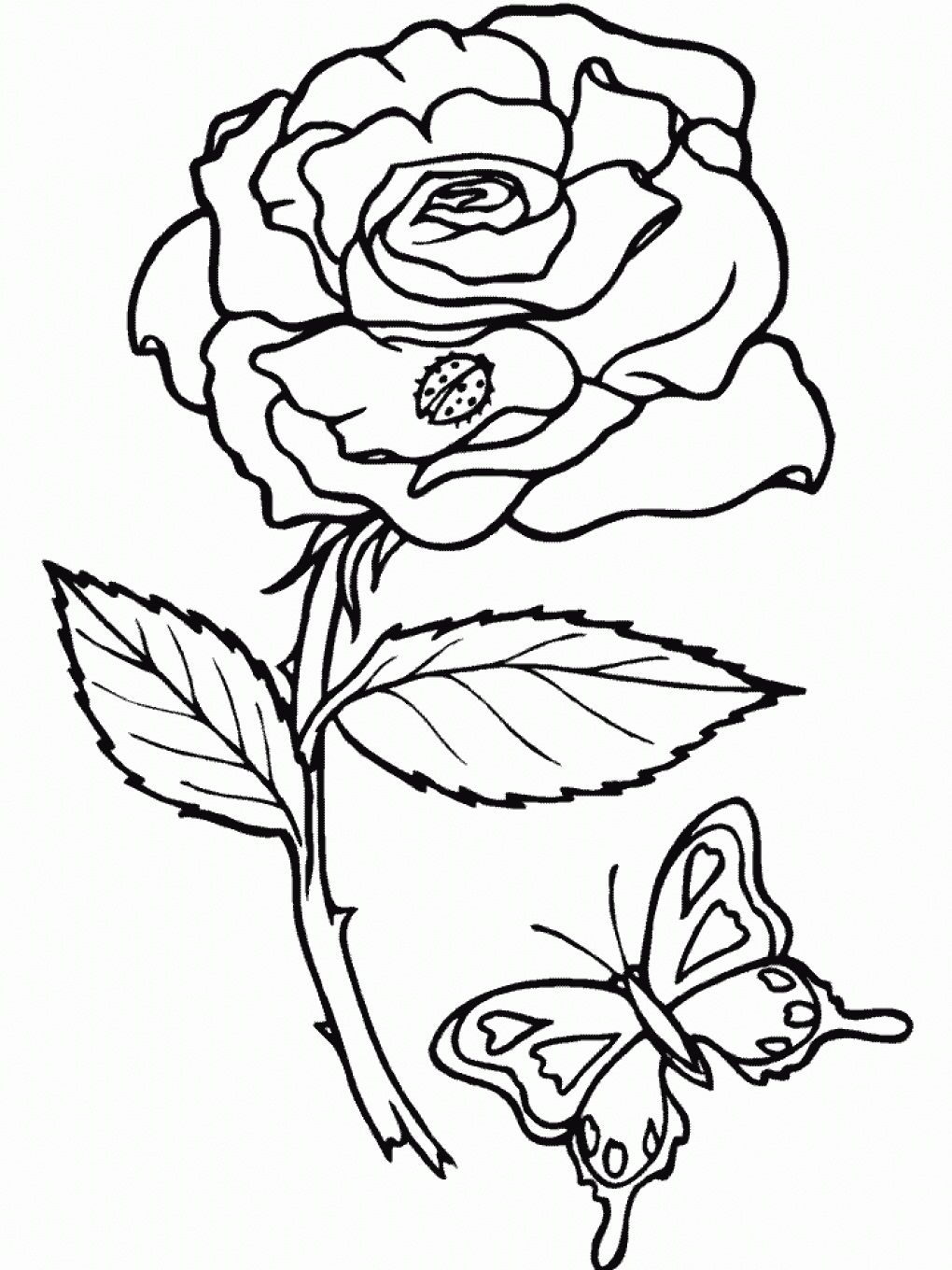 Free Printable Rose Coloring Pages Free Printable Rose Coloring Pages