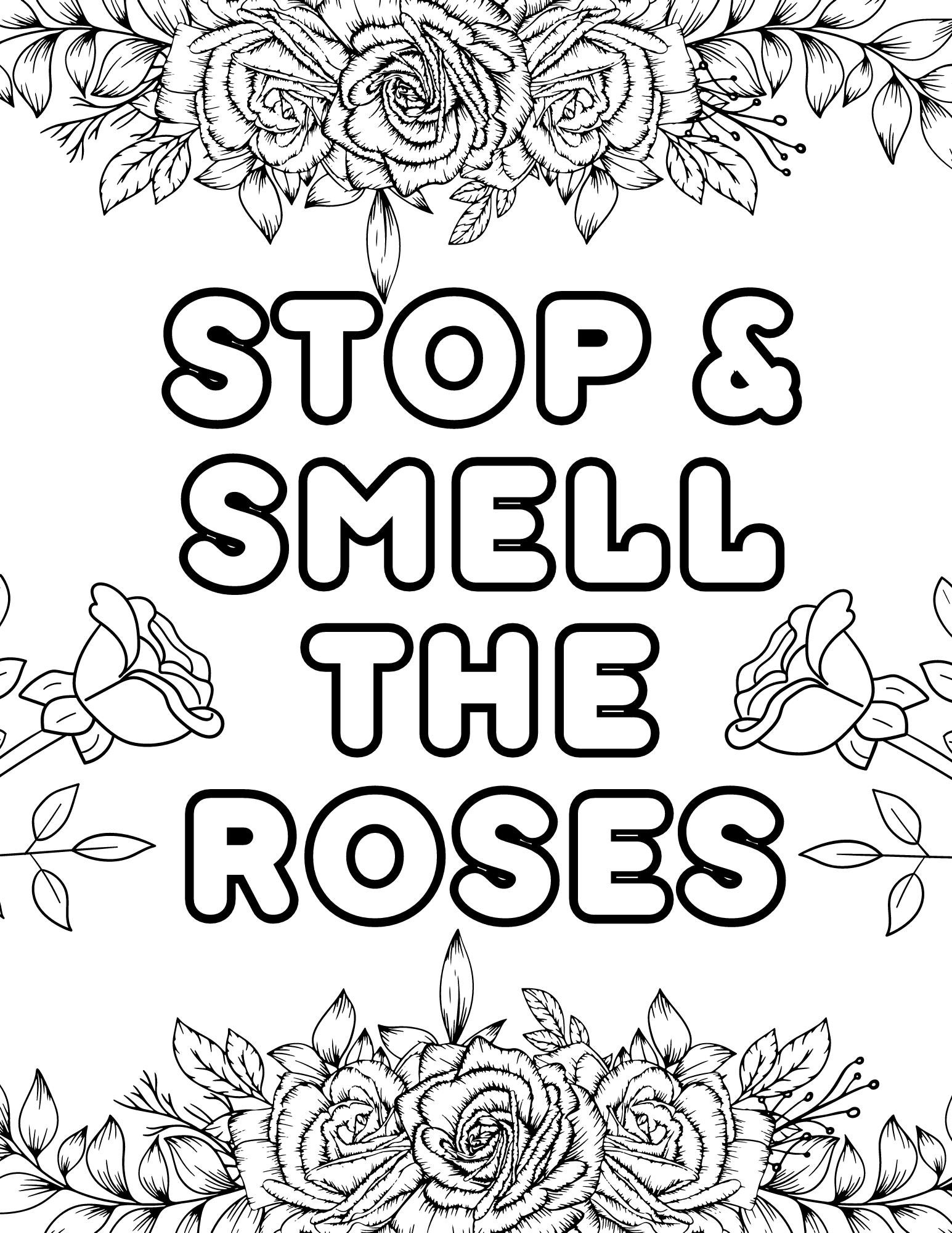 Free Printable Rose Coloring Pages For Kids And Adults Free Printable Rose Coloring Pages For Kids And Adults