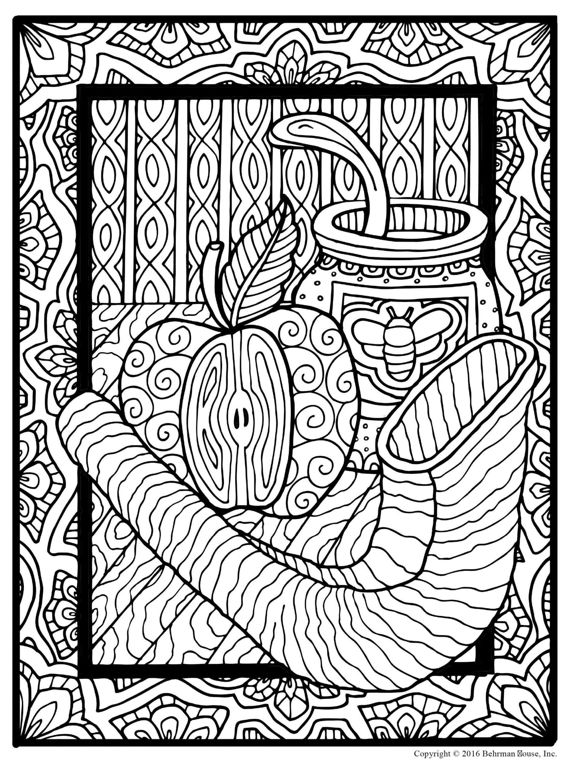 Free Printable Rosh Hashanah Coloring Pages Printable Free Printable Rosh Hashanah Coloring Pages Printable