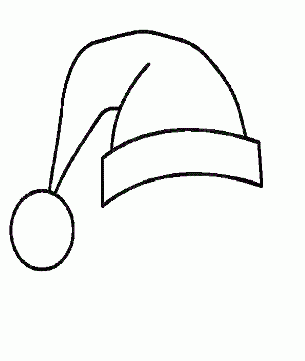 Free Printable Santa Hat Coloring Pages For Kids Santa Hat Santa