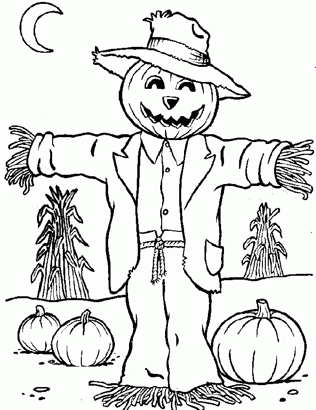 Free Printable Scarecrow Coloring Pages Free Printable Scarecrow Coloring Pages