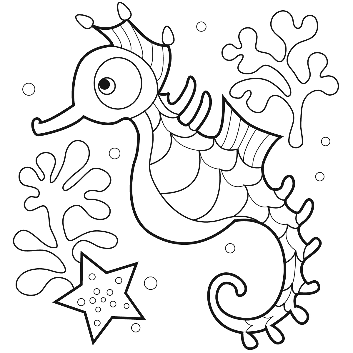 Free Printable Seahorse Coloring Pages For Kids Free Printable Seahorse Coloring Pages For Kids