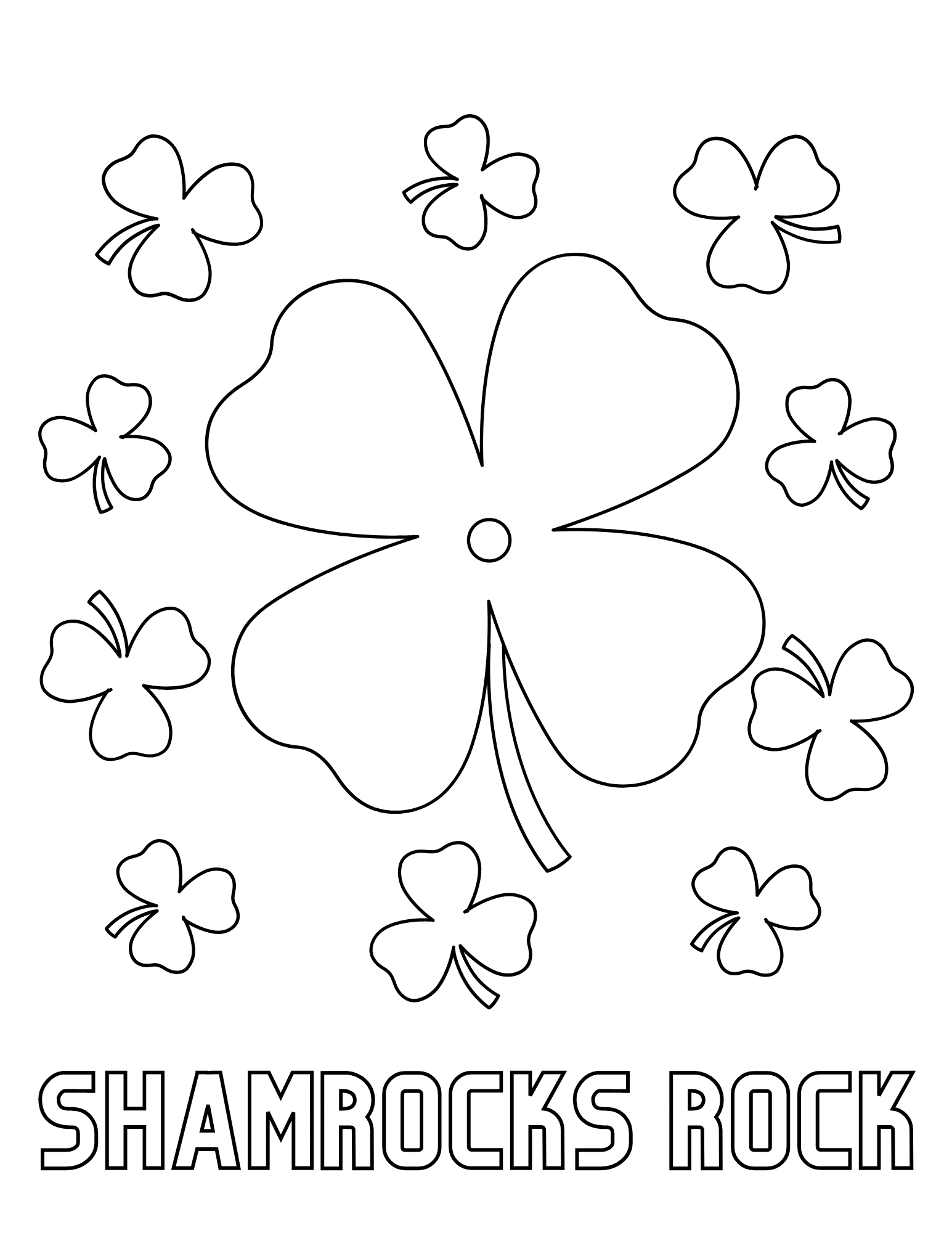 Free Printable Shamrock Coloring Pages For Kids And Adults Free Printable Shamrock Coloring Pages For Kids And Adults