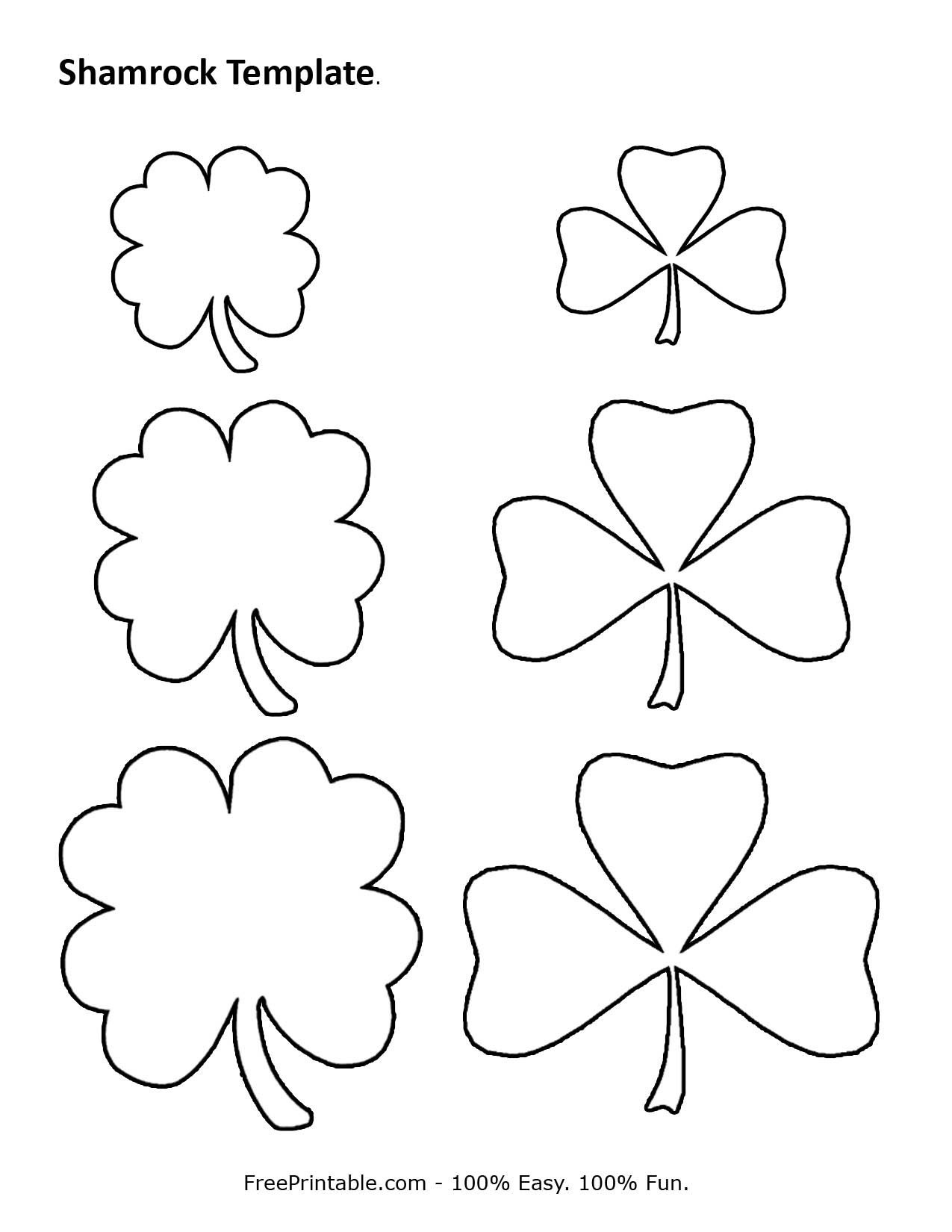 Shamrocks Printable Coloring Pages Shamrocks Printable Coloring Pages