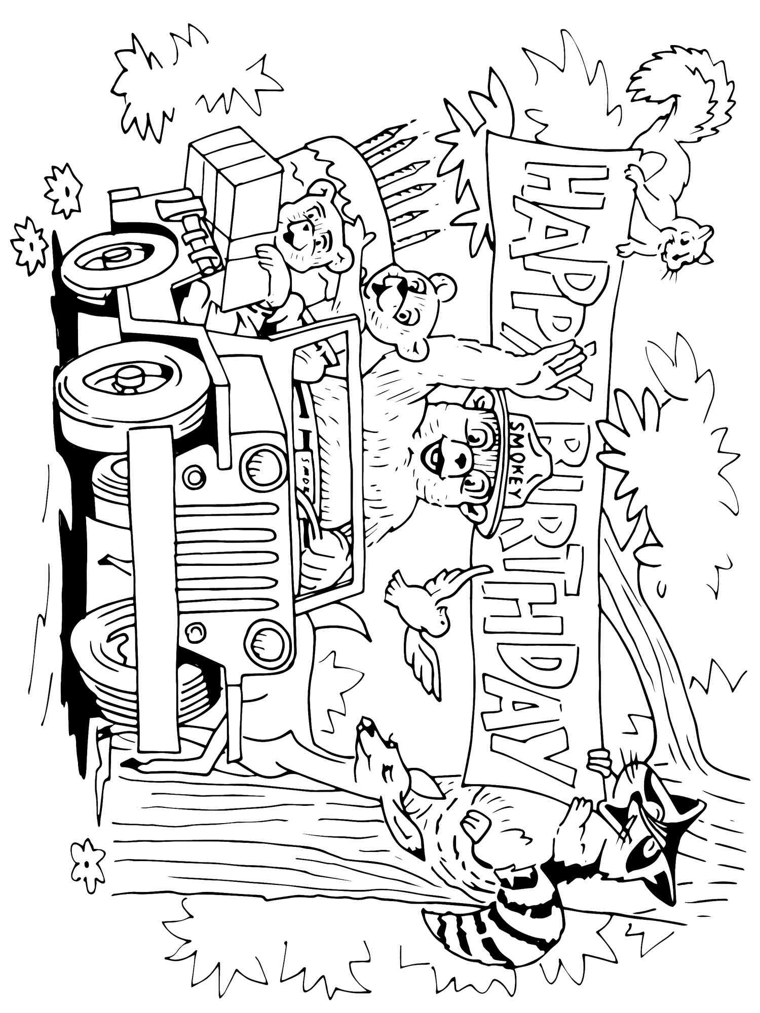 Free Printable Smokey The Bear Coloring Pages Free Printable Smokey The Bear Coloring Pages