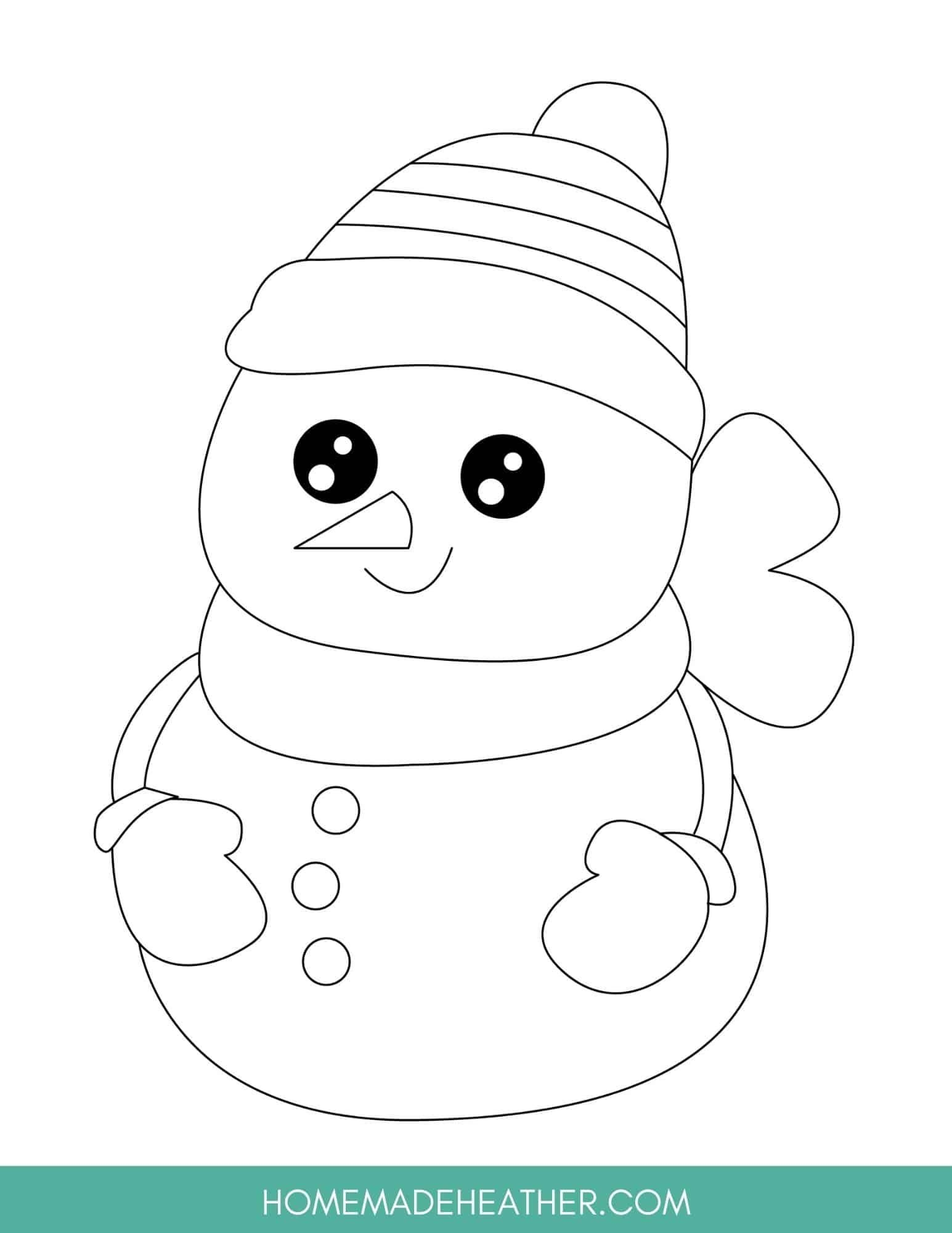 Snowman Coloring Pages Free Printable