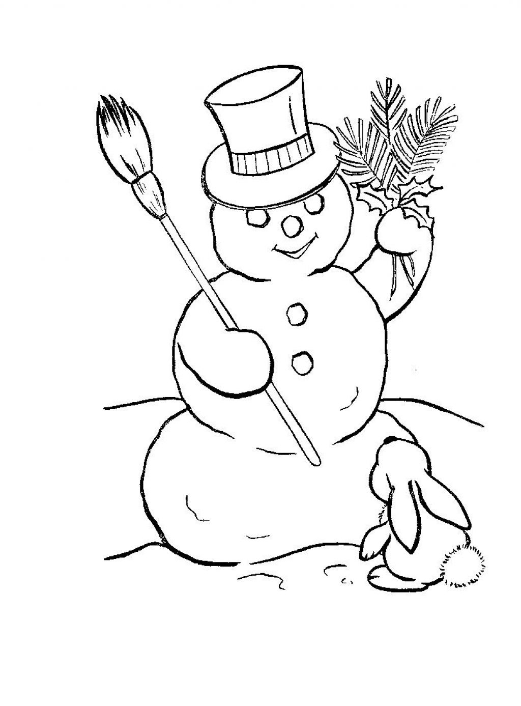 Snowman Coloring Pages Printable Snowman Coloring Pages Printable