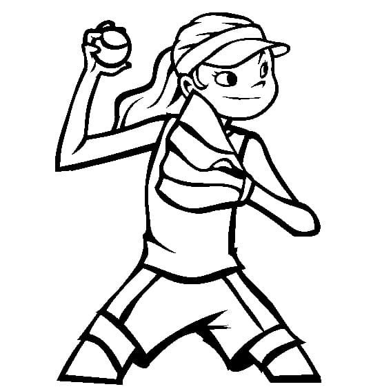 Softball Coloring Pages Printable
