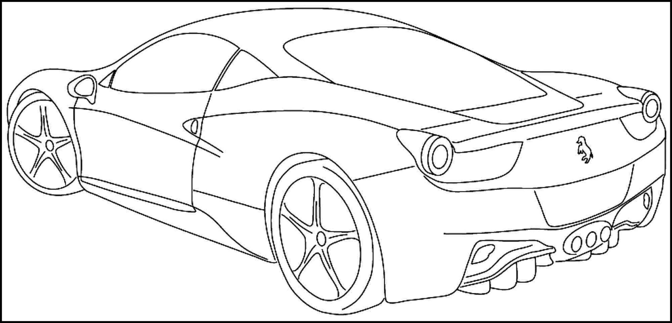 Free Printable Sports Car Coloring Pages