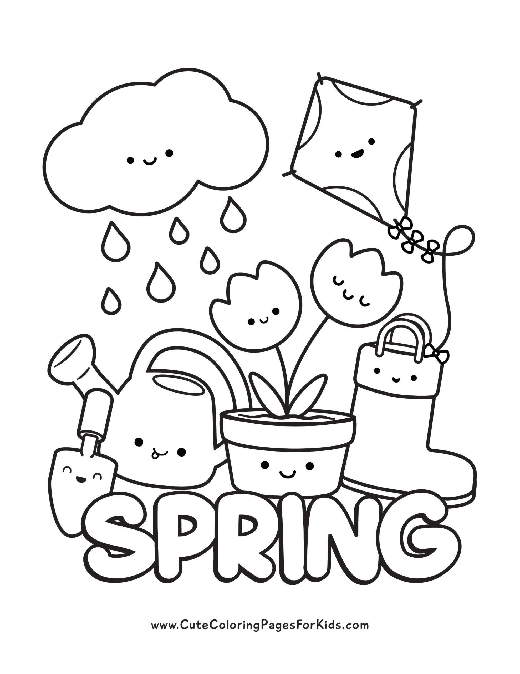 Free Printable Spring Coloring Pages That Are So Cute Spring Free Printable Spring Coloring Pages That Are So Cute Spring