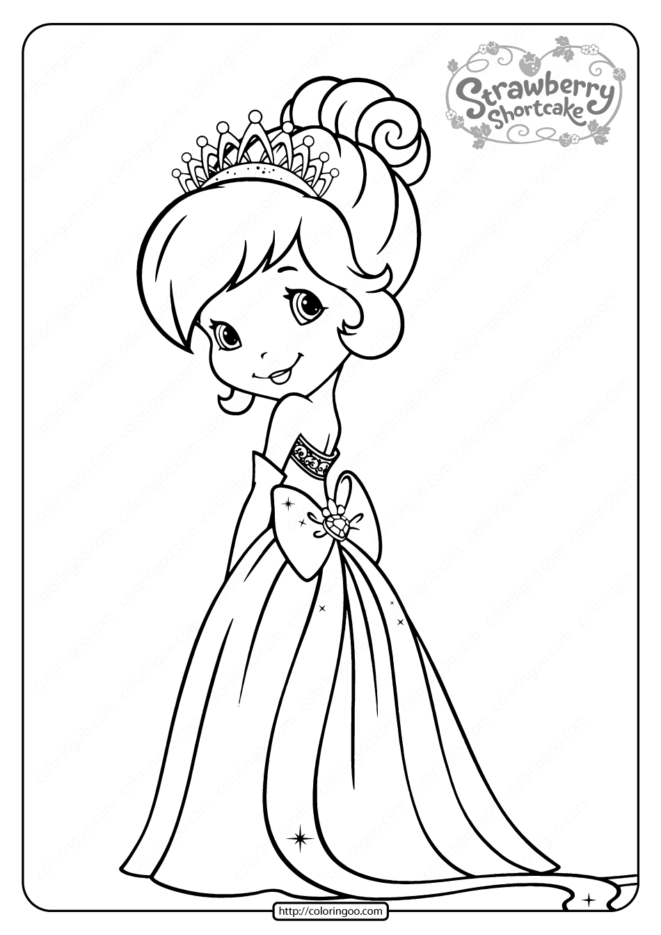 Free Printable Strawberry Shortcake Coloring Pages Cute Strawberry