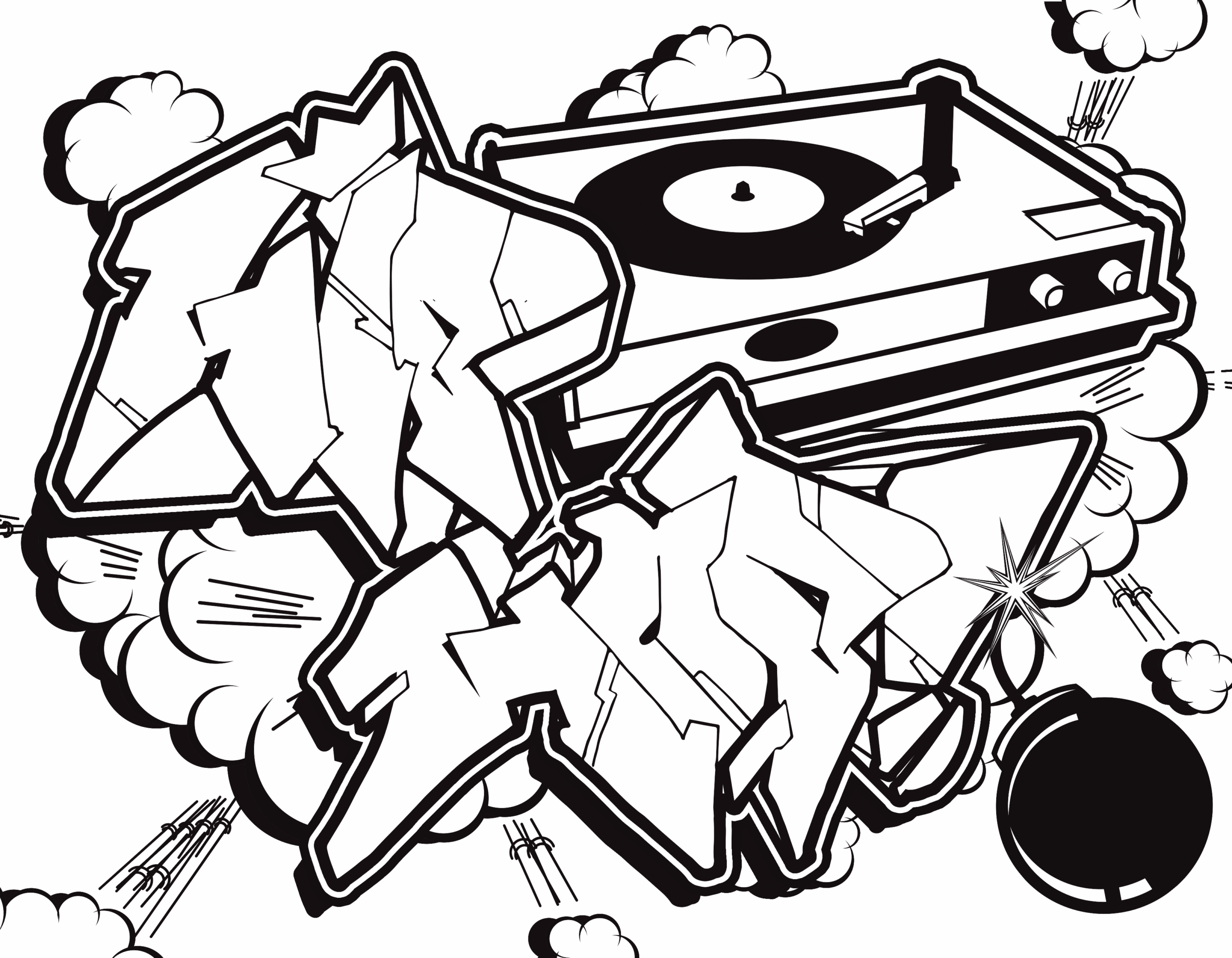 Free Printable Street Art Graffiti Coloring Pages Free Printable Street Art Graffiti Coloring Pages