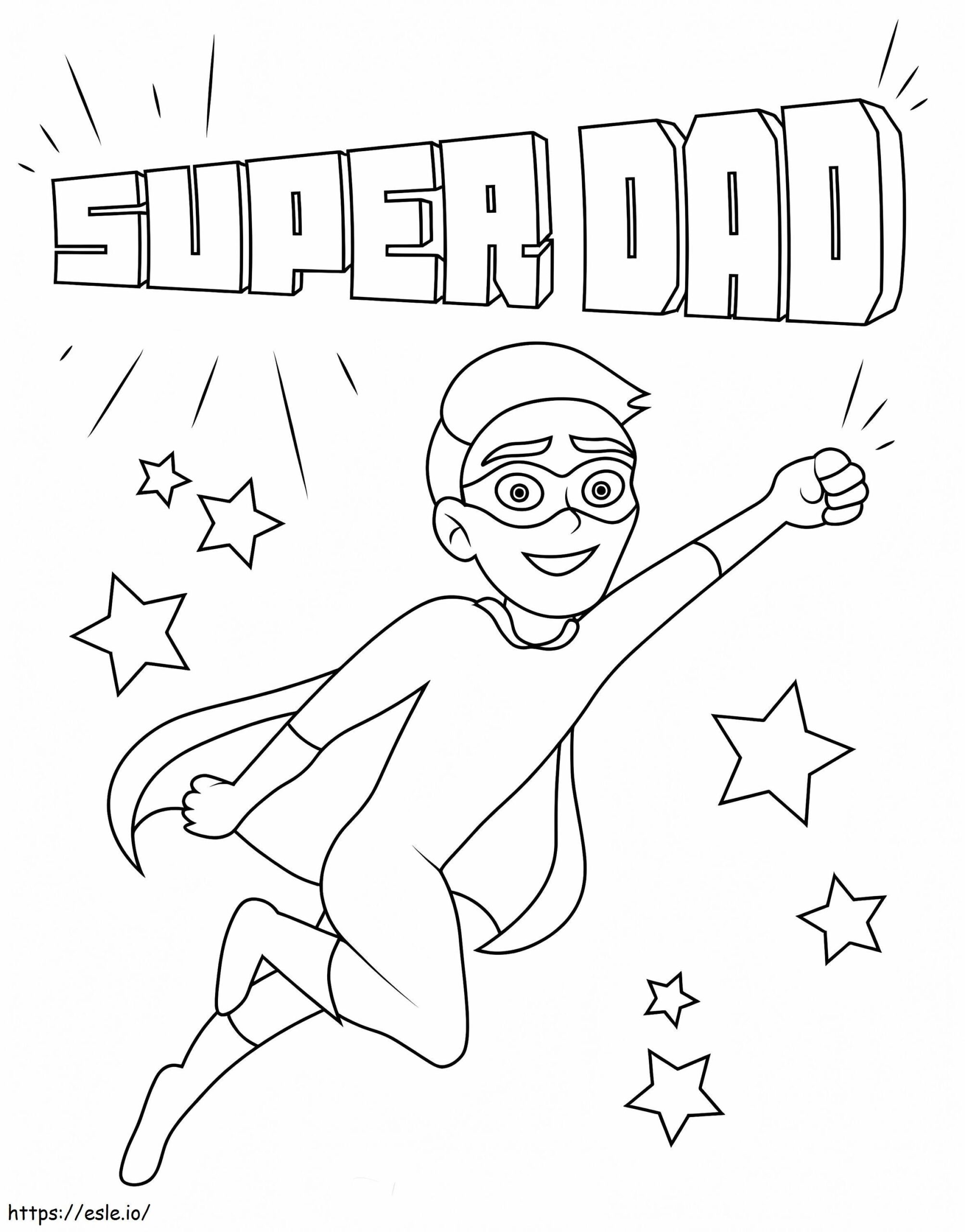 Free Printable Super Dad Coloring Page