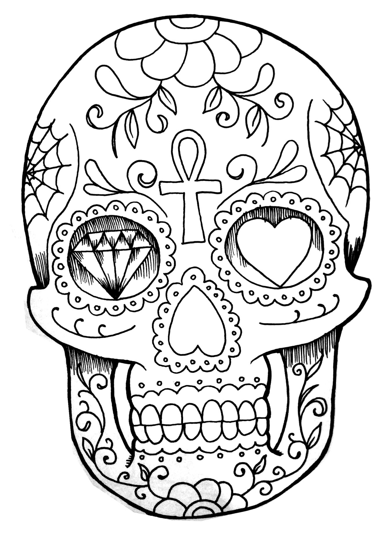 Free Printable Tattoo Coloring Pages For Adults Only Flower Coloring